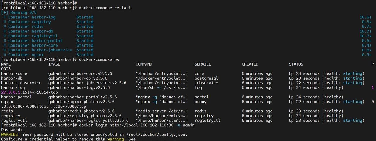 通过docker-compose 快速部署 harbor