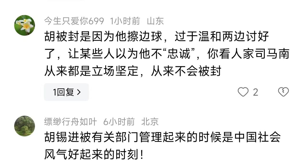闹大了!知名大V博主胡锡进疑似账号被禁言,社交账号停更数日!