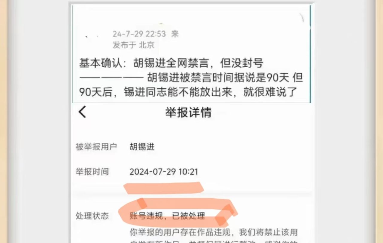 闹大了!知名大V博主胡锡进疑似账号被禁言,社交账号停更数日!