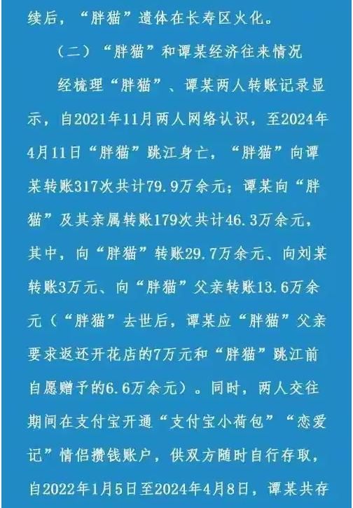 最新消息！“胖猫跳河”事件后续，警方不予立案，最终谭竹获胜了