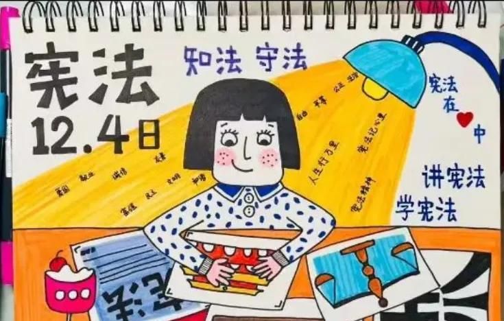 53张宪法手抄报合集：成长路上与法同行，一起学法守法！