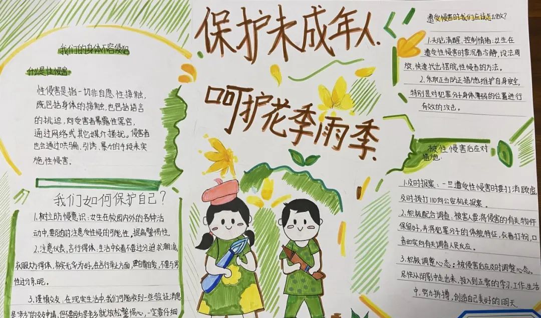 【普法强基】我为“未保法”代言，普法宣传手抄报获奖作品展