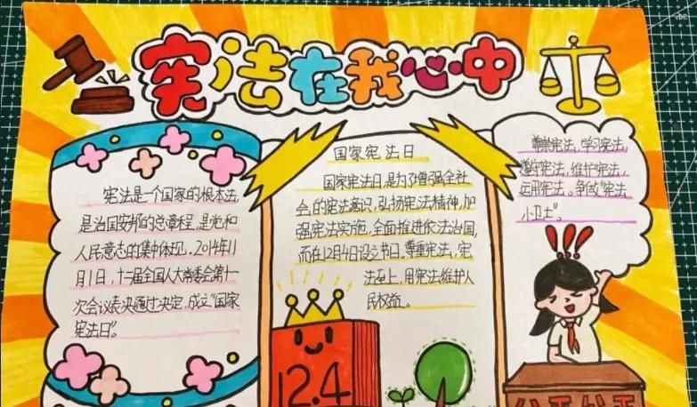 53张宪法手抄报合集：成长路上与法同行，一起学法守法！