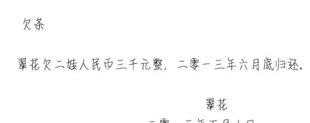 二娃教你怎么写具有法律效力的借条