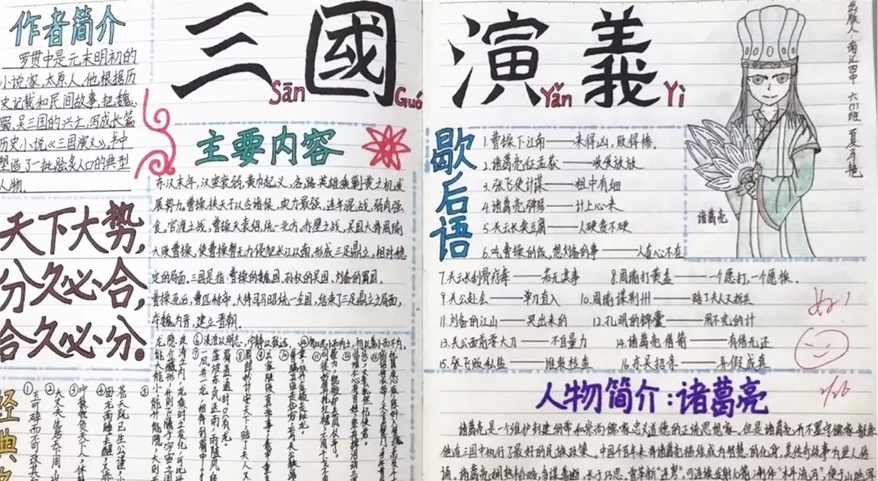 三国演义手抄报|名著读书手抄报系列