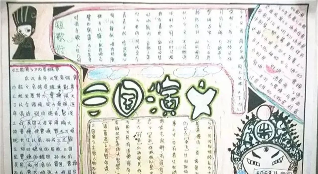 三国演义手抄报|名著读书手抄报系列