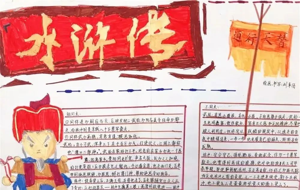 水浒传手抄报|四大名著手抄报