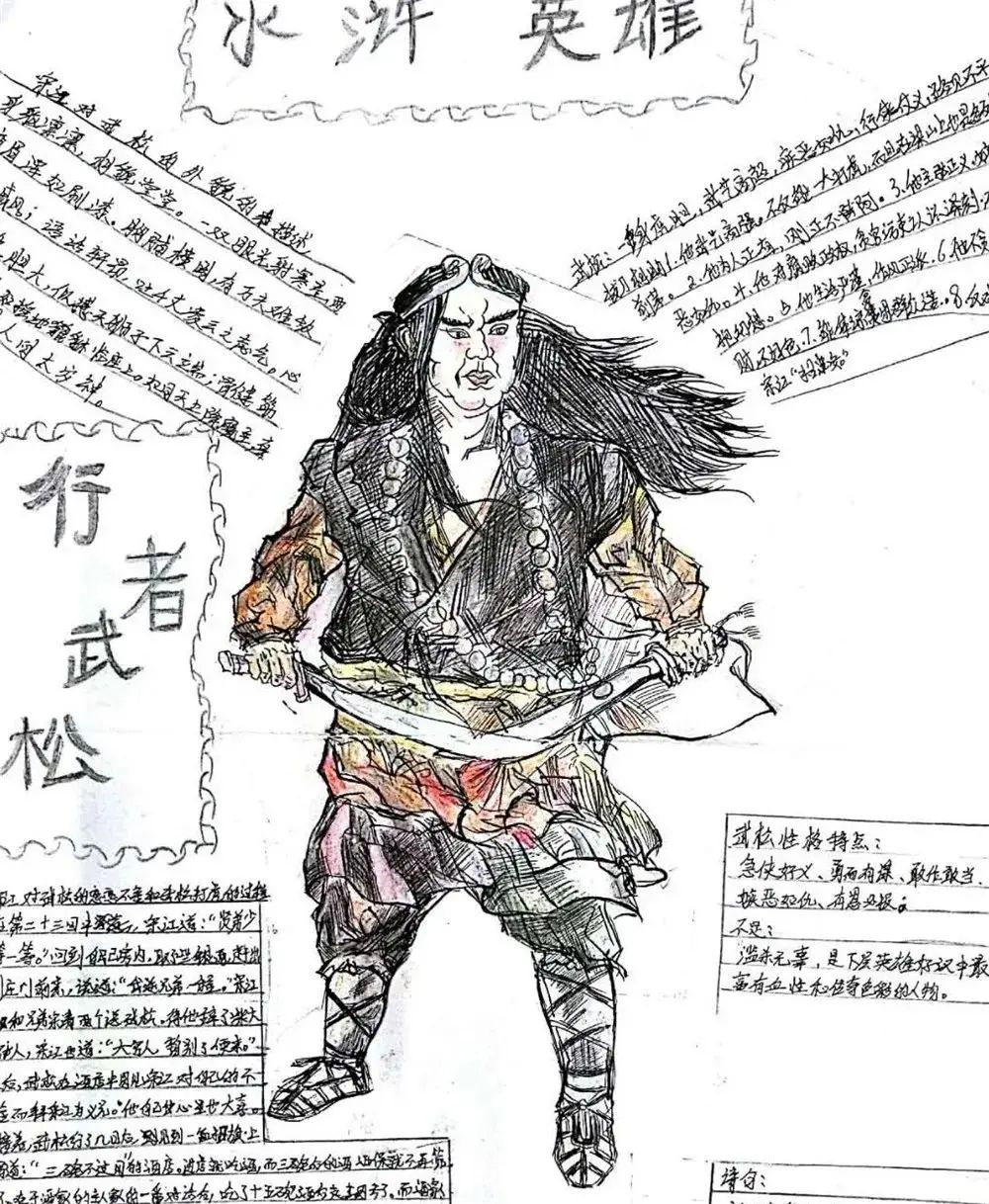 水浒传手抄报|四大名著手抄报