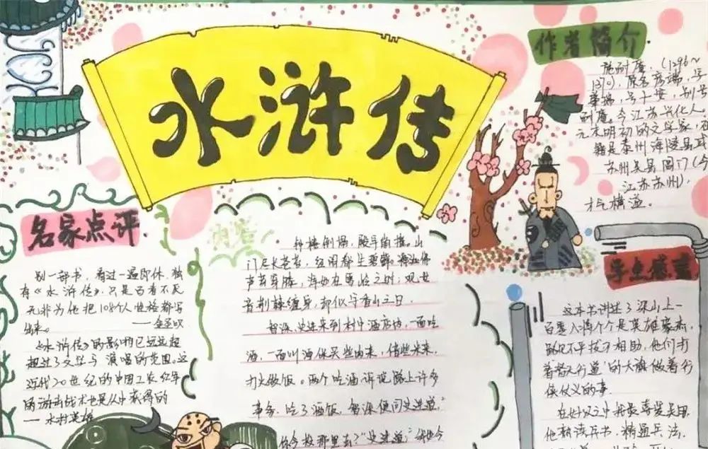 水浒传手抄报|四大名著手抄报