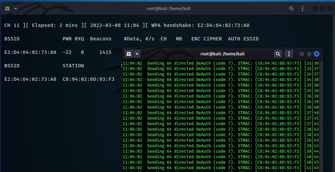 Kali系统使用Aircrack-ng进行暴力破解WIFI密码