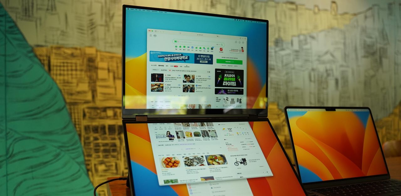 可折叠、可分屏的16寸双屏显示器，新一代移动办公生产力