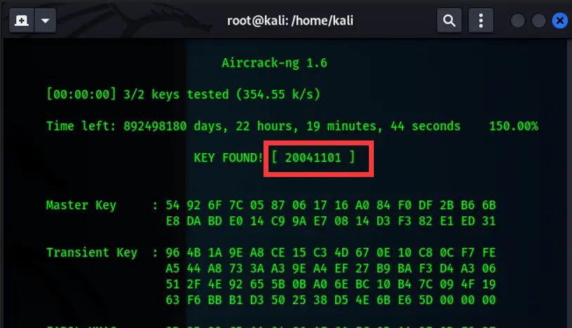 Kali系统使用Aircrack-ng进行暴力破解WIFI密码