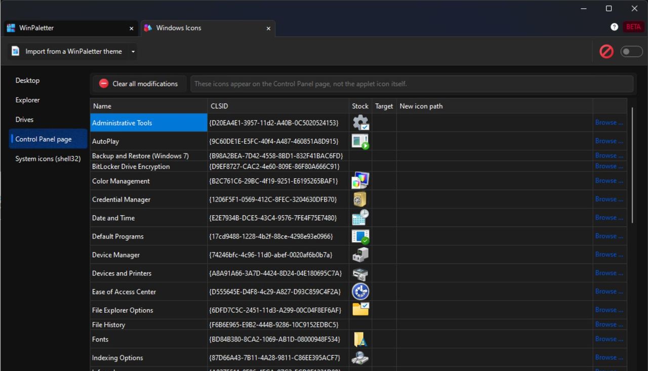 WinPaletter 1.0.9 界面中自由设置Windows 10和11 突显颜色 没有 限制