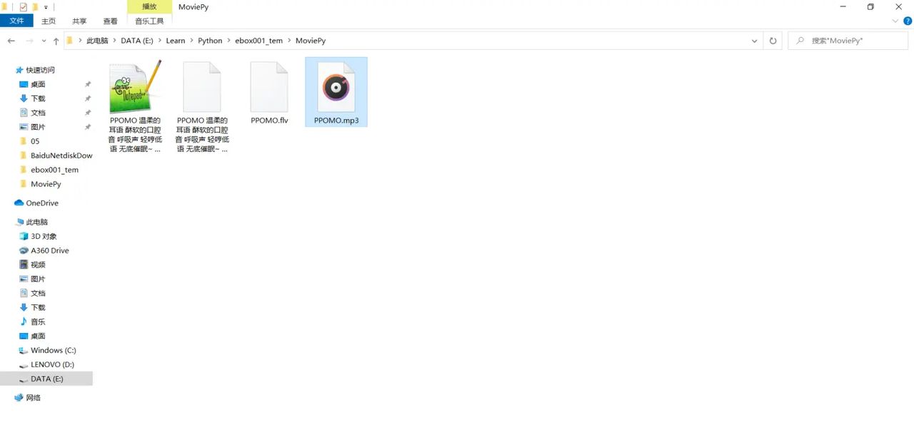 Python 完美实现 FLV 转 MP3