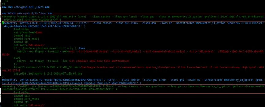 Centos系统设置GRUB开机菜单的密码