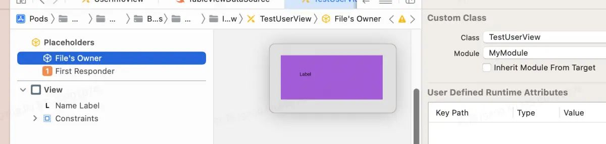 Xcode中设置UIView，什么时候设置View的class，什么时候设置File's Owner