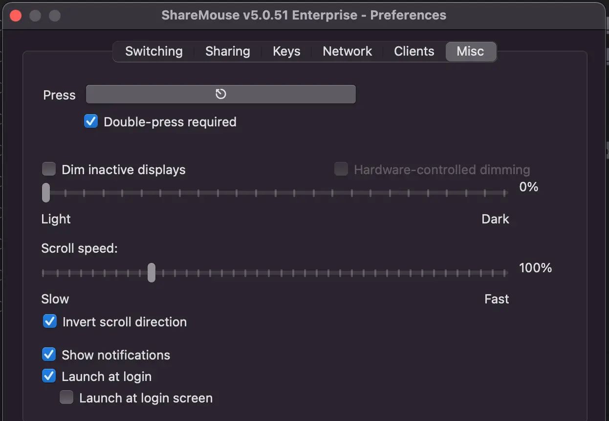 Mac 和 Windows 共享一套鼠标键盘