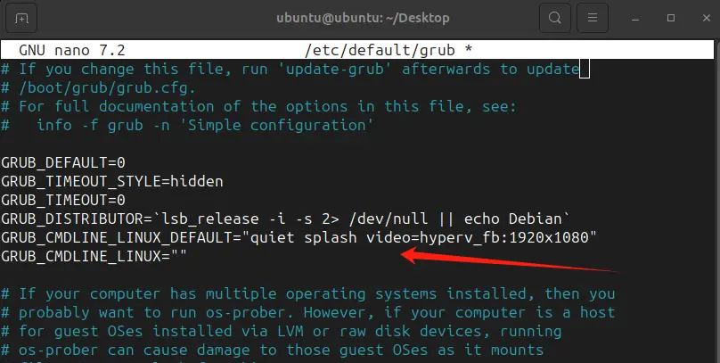 更改Hyper-V Ubuntu虚拟机的桌面分辨率
