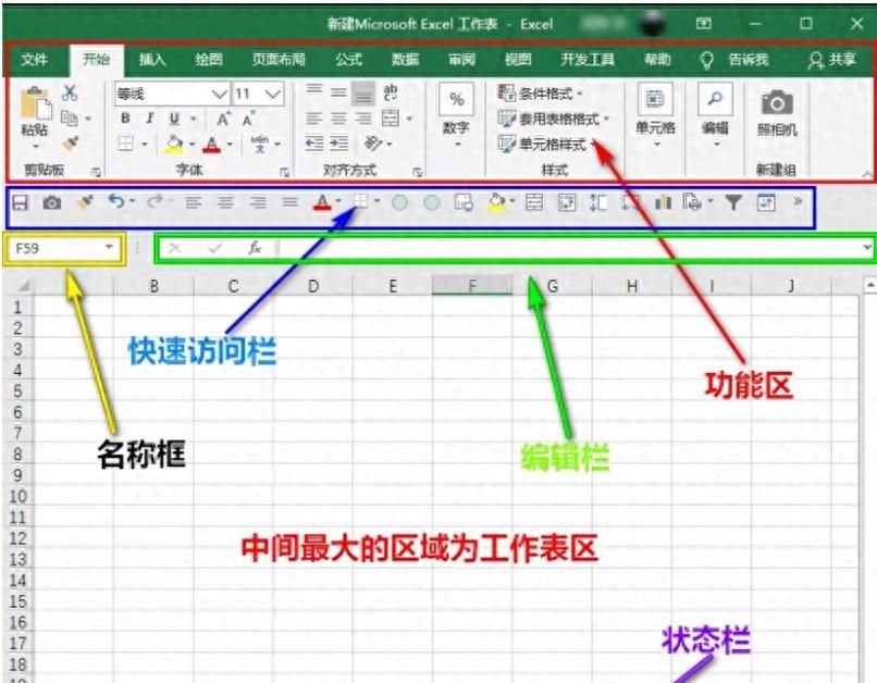 办公实用excel技巧学习1：界面介绍功能区状态栏介绍 - 宋马