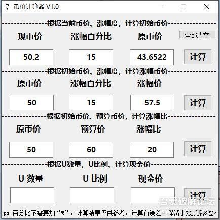 费率计算，POS机费率，贷款利息，新增币价计算小工具