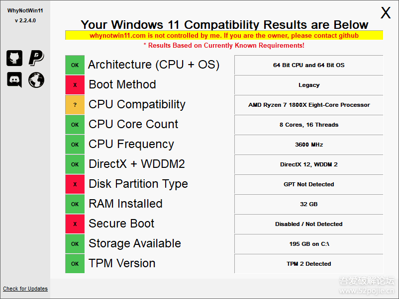 WhyNotWin11中文汉化版（Windows11支持检测工具） - 宋马