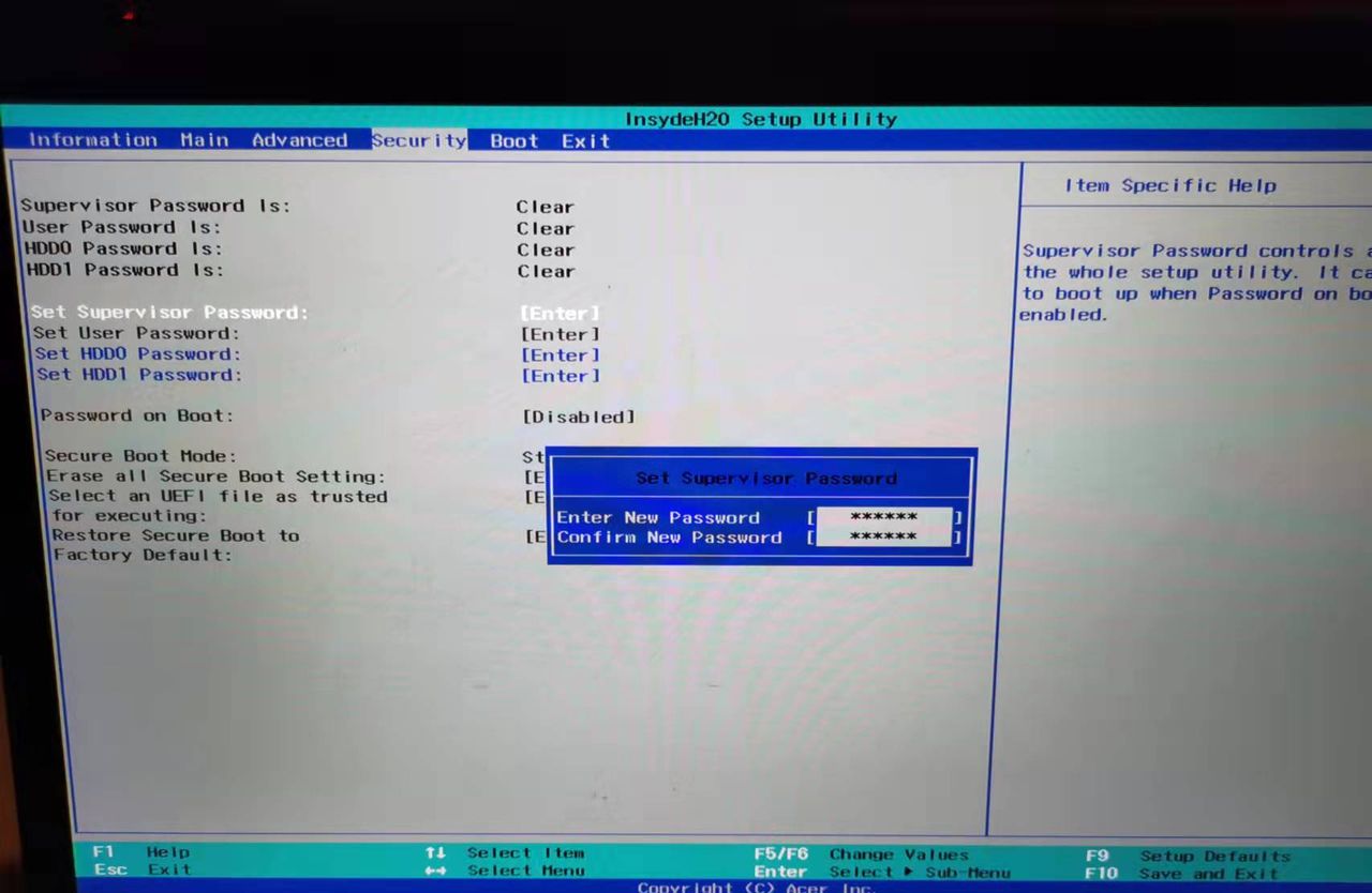 如何设置、修改电脑BIOS模式密码？