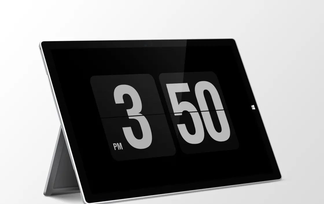 最新版简洁美丽的「时钟屏保」,在你的屏幕上显示翻页时钟