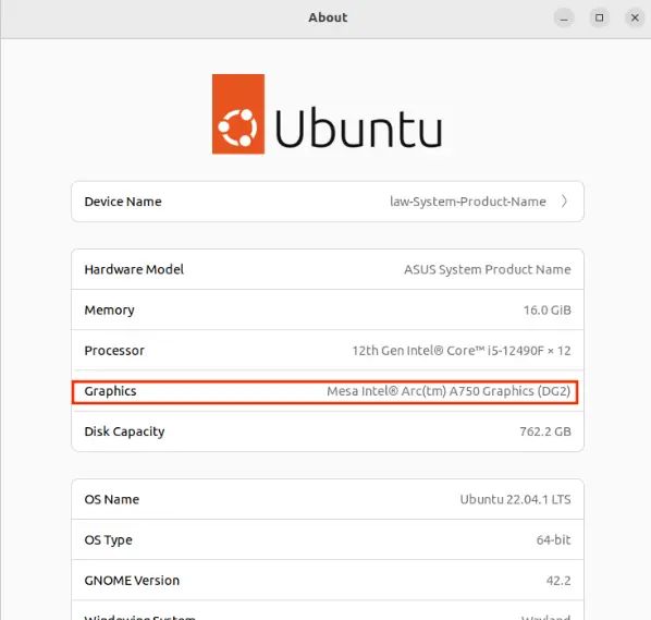 在ubuntu22.04上安装英特尔锐炫独立显卡的驱动程序