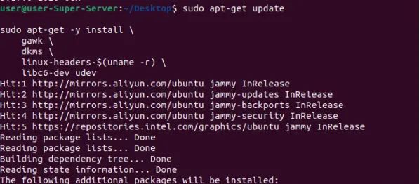 在ubuntu22.04上安装英特尔锐炫独立显卡的驱动程序