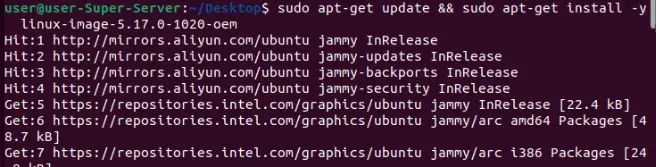 在ubuntu22.04上安装英特尔锐炫独立显卡的驱动程序