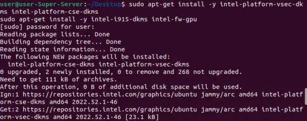 在ubuntu22.04上安装英特尔锐炫独立显卡的驱动程序