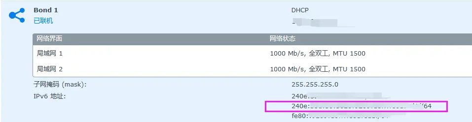 群晖NAS设置IPV6公网访问