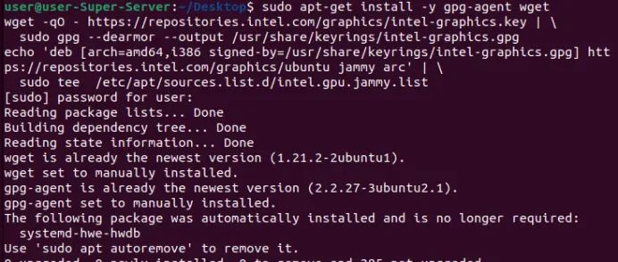 在ubuntu22.04上安装英特尔锐炫独立显卡的驱动程序