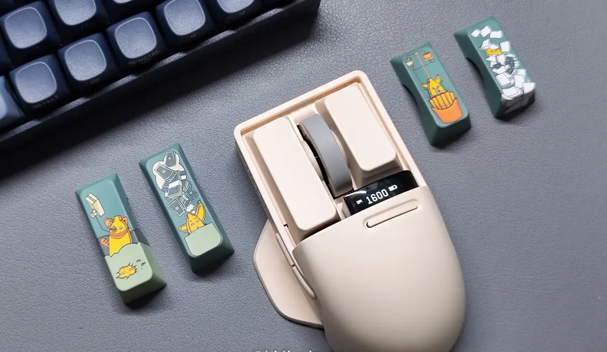 鼠标也可以百变换装？洛斐小翘三模无线鼠标，双键客制化真香！