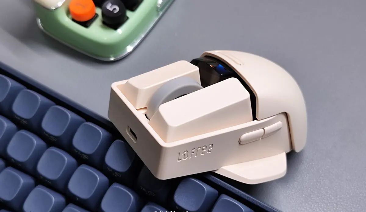 鼠标也可以百变换装？洛斐小翘三模无线鼠标，双键客制化真香！