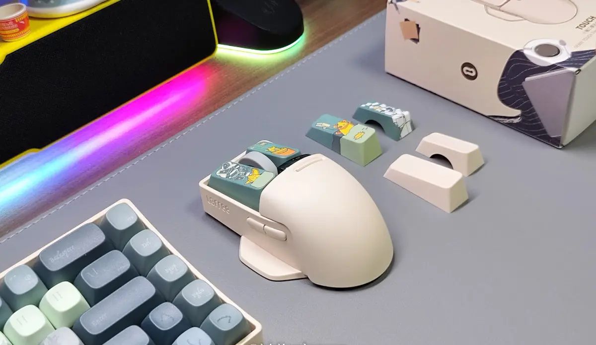 鼠标也可以百变换装？洛斐小翘三模无线鼠标，双键客制化真香！