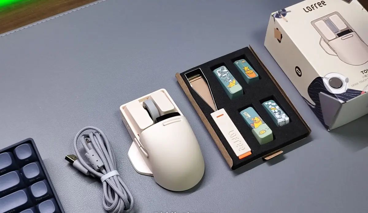 鼠标也可以百变换装？洛斐小翘三模无线鼠标，双键客制化真香！