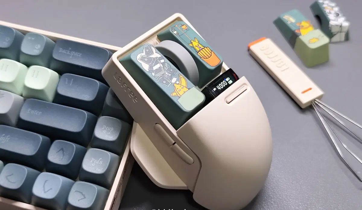 鼠标也可以百变换装？洛斐小翘三模无线鼠标，双键客制化真香！