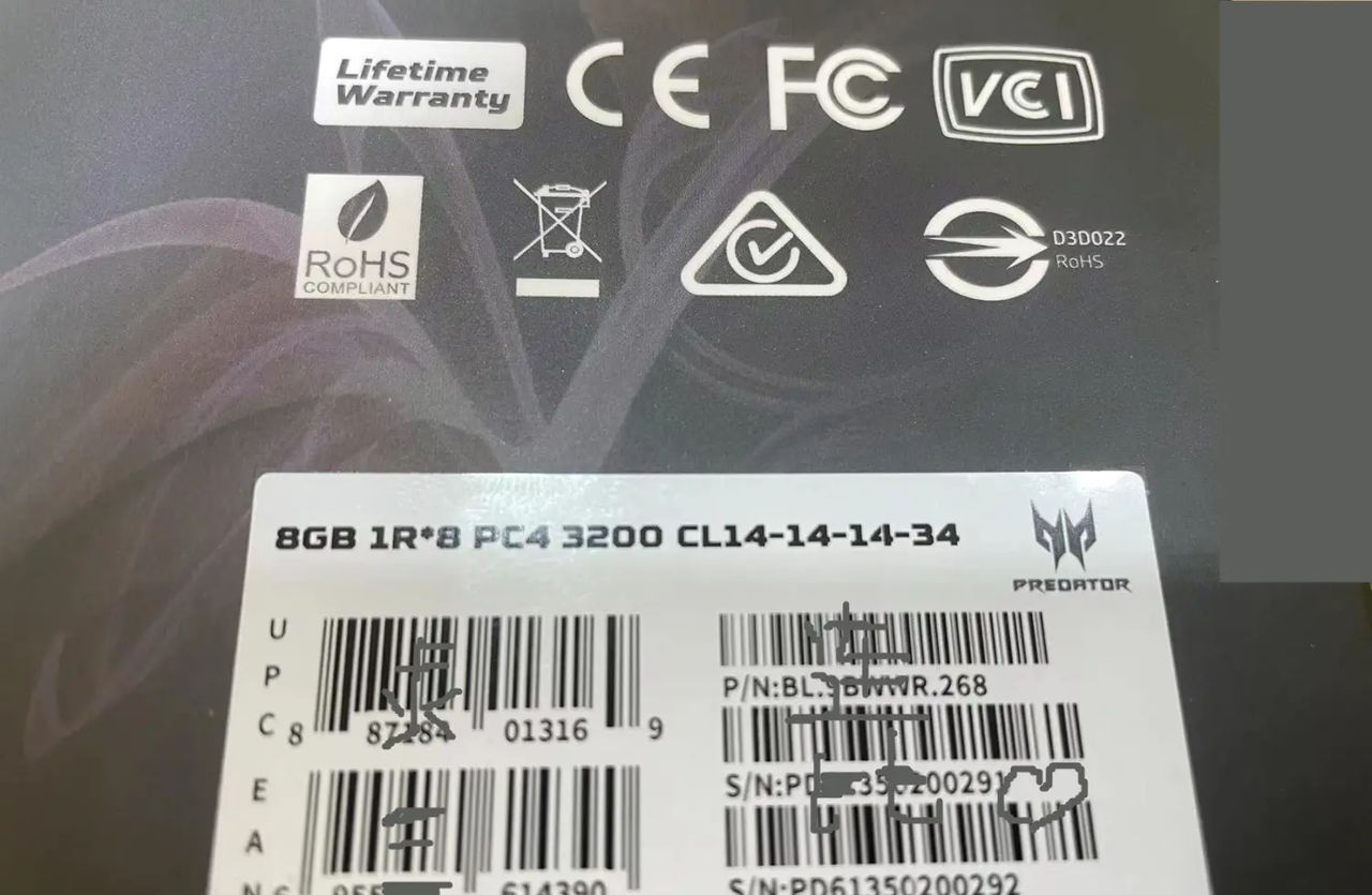 B-DIE 内存中的性价比--宏碁掠夺者Predator 3200MHz