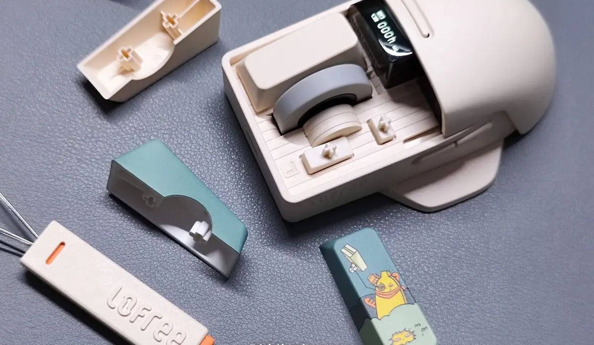 鼠标也可以百变换装？洛斐小翘三模无线鼠标，双键客制化真香！