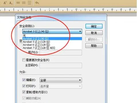 怎么使用编辑器给PDF文档设置需要输入密码才能打开？