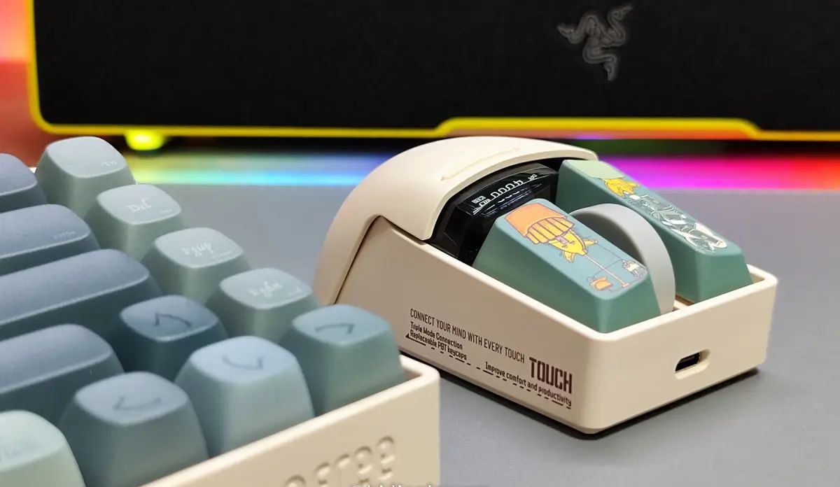 鼠标也可以百变换装？洛斐小翘三模无线鼠标，双键客制化真香！