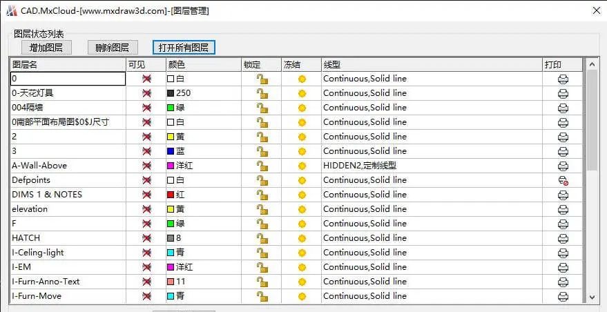 CAD如何设置图层