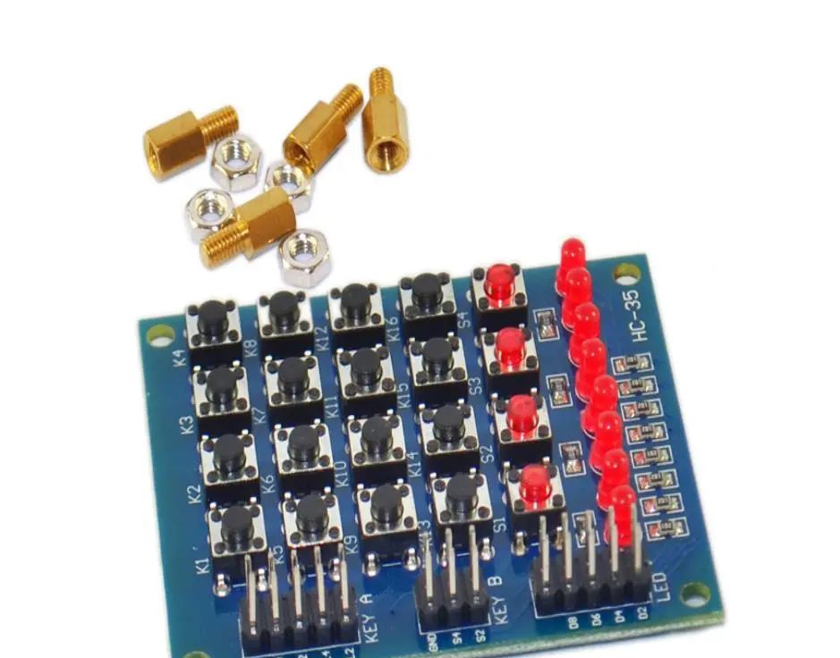 【雕爷学编程】Arduino动手做（131）---跑马灯矩阵键盘模块