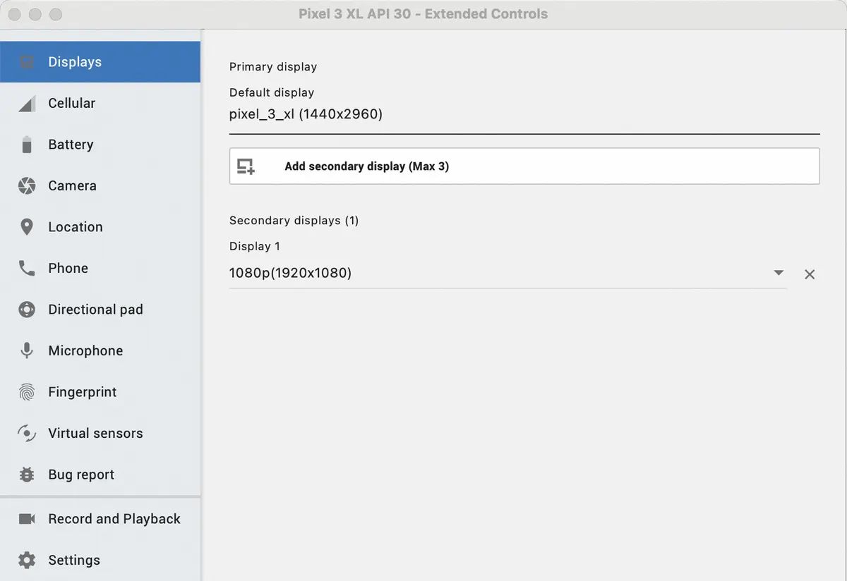 AndroidStudio模拟器模拟副屏 - 宋马