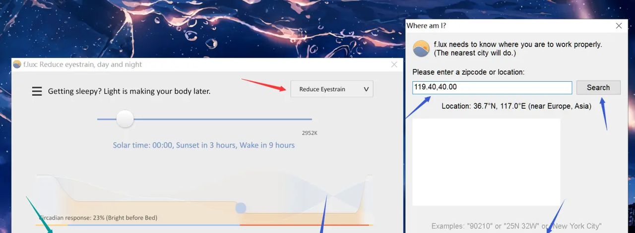 眼睛干涩，显示器刺眼？护眼神器f.lux安装使用说明