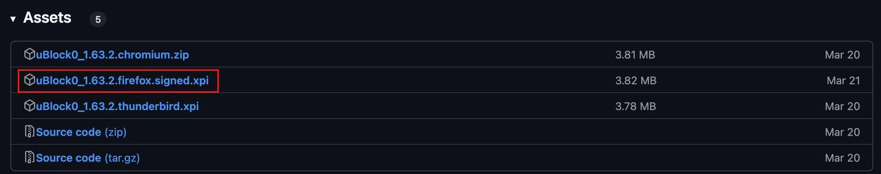 在火狐浏览器安装 uBlock Origin 插件