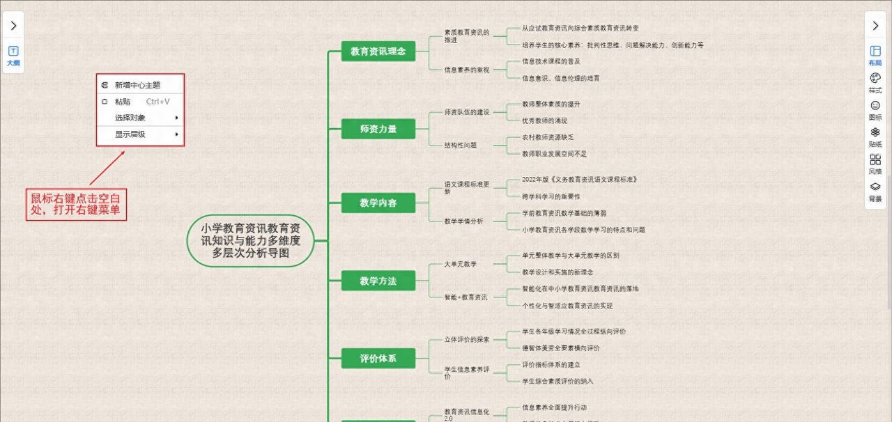 鼠标右键-显示层级（全局）｜图形天下思维导图显示与选择 - 宋马