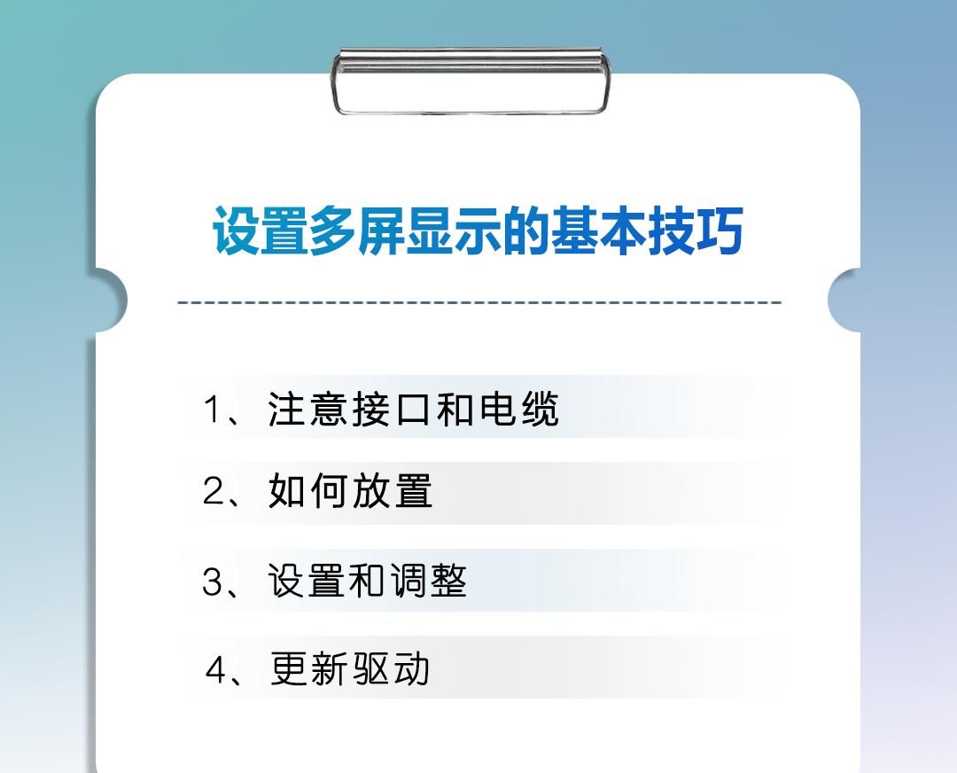 技术 | 学会一台计算机配置多台显示器，效率提升100%