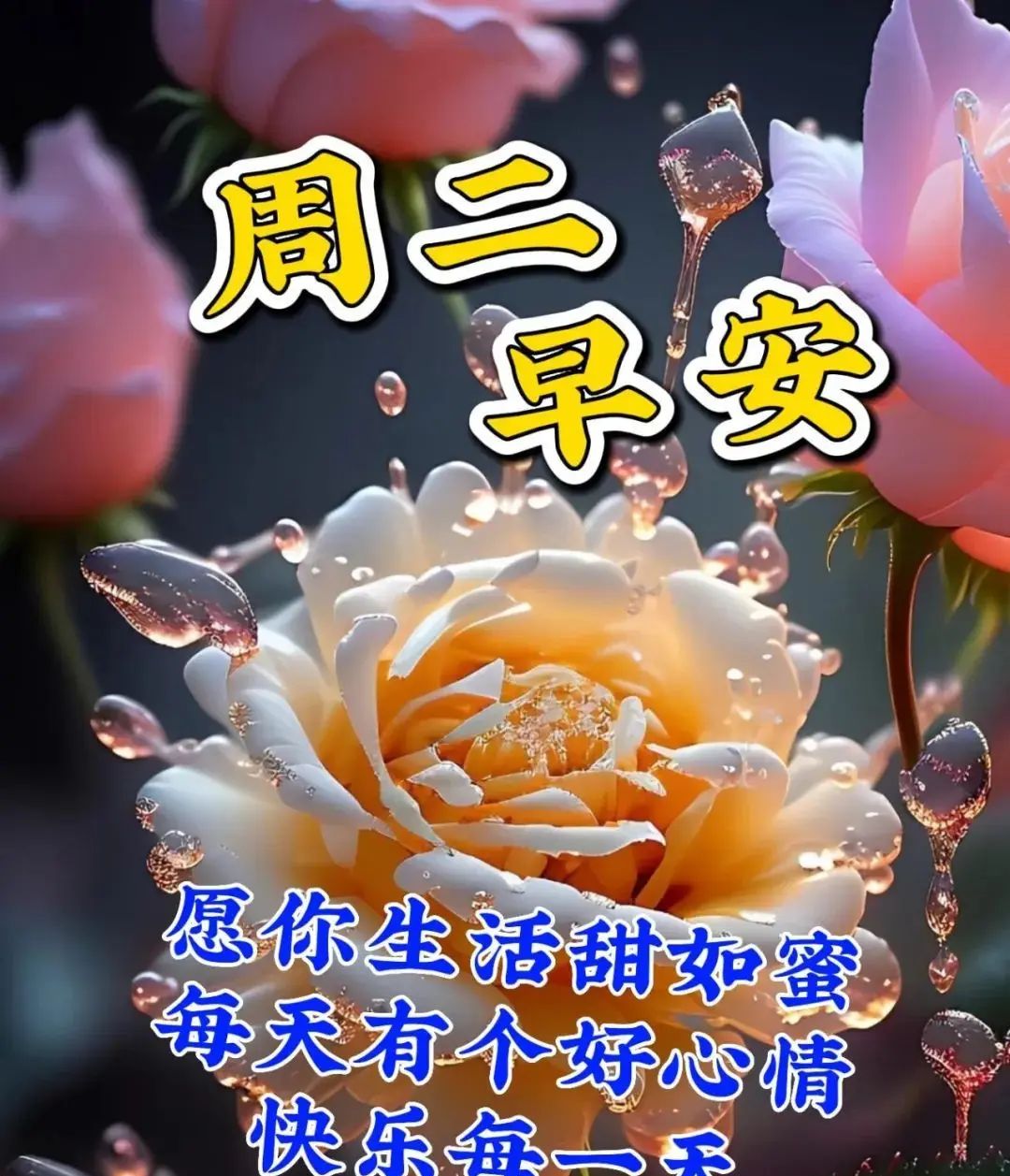 3月14日周二早上好，最新温馨早安祝福图片问候语短句